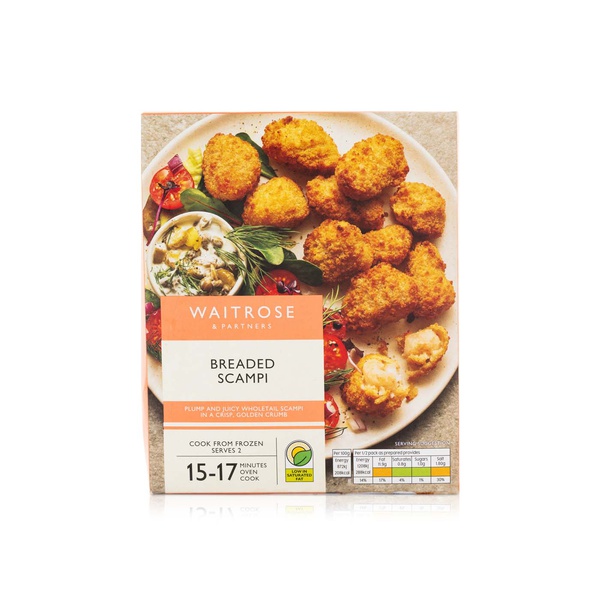 Waitrose Frozen Breaded Scampi 300g