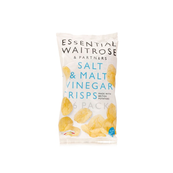 Waitrose Essential Salt & Vinegar Crisps 25g x 6
