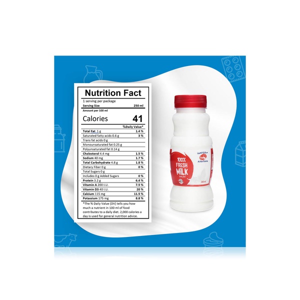 Al Ain Farms Low Fat Milk 250ml