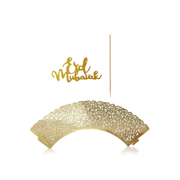 Party Magic Eid Mubarak Cake Toppers and Wrappers x 8