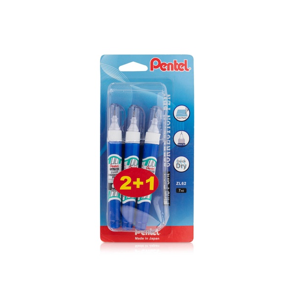 Pentel Correction Pens 7ml x 3