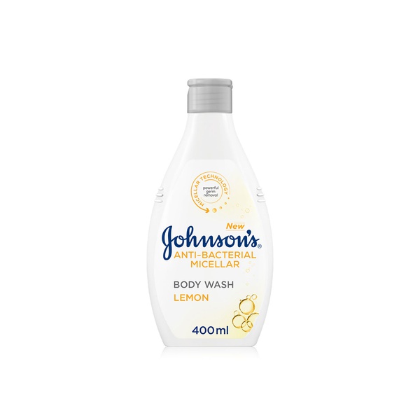 اشتري Johnsons anti-bacterial micellar body wash lemon 400ml في الامارات