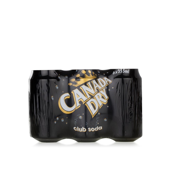 Canada Dry Club Soda Cans 355ml x 6