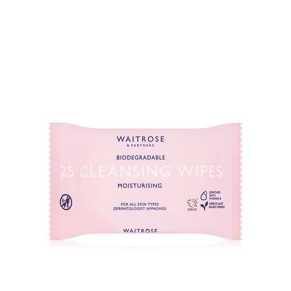 Waitrose Biodegradable Moisturing Cleansing Wipes x 25