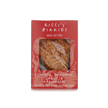 Ricci's Bikkies Tomato, Oregano, Garlic and Parmesan Baked Pita Bread 120g