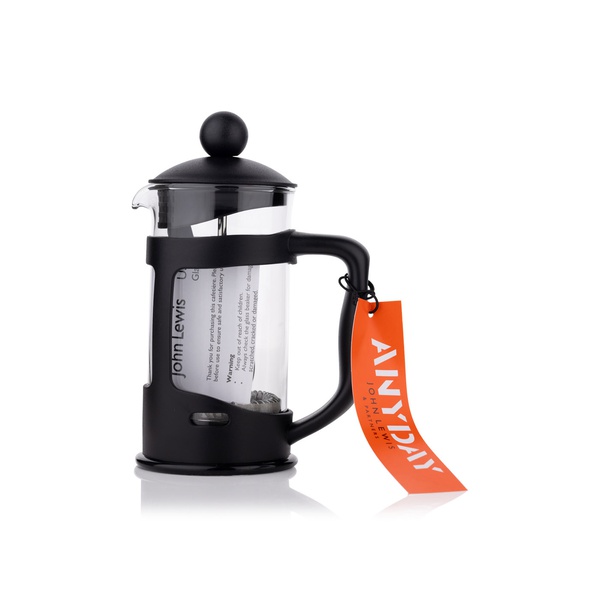 John Lewis Anyday Cafetiere 350ml 3 Cup Black