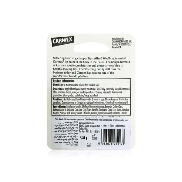 Carmex Original Lip Balm Click Stick SPF15 4.25g