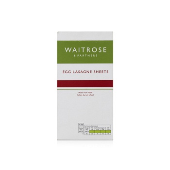 Waitrose Egg Lasagne Pasta Sheets 375g