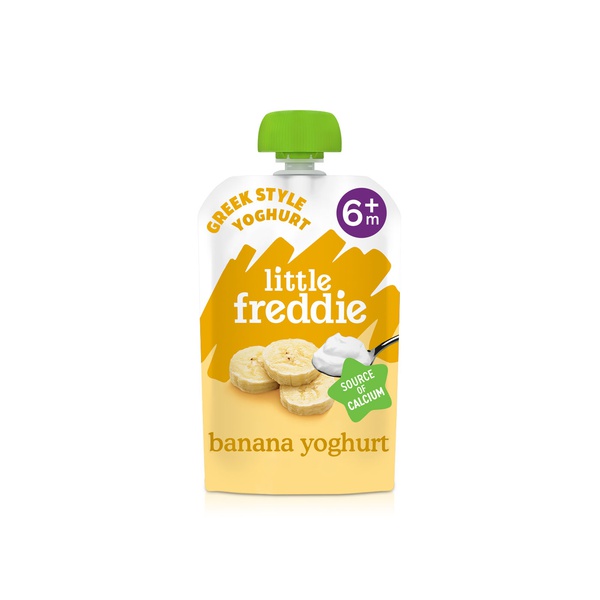 Little Freddie Organic Banana Greek Style Yoghurt Baby Food Pouch (+6m) 100g