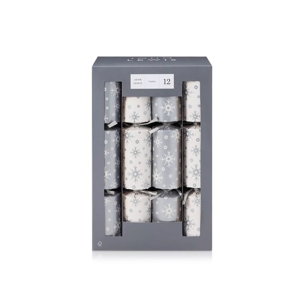 John Lewis Snowflake Christmas Crackers x 12