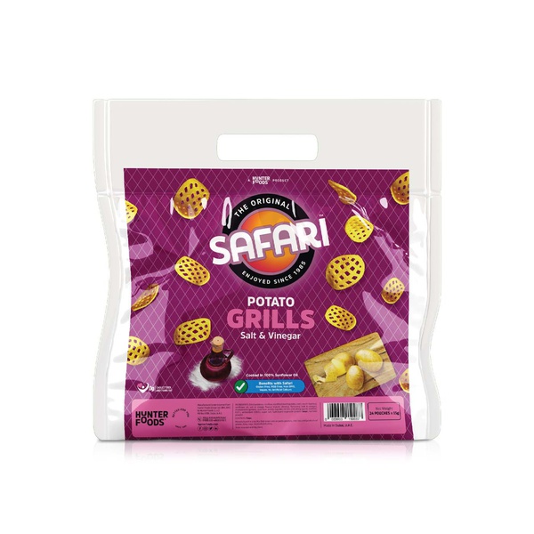 Safari Potato Grills Salt & Vinegar 15g, Pack of 24
