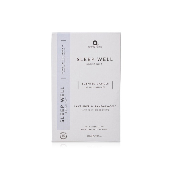 Aroma Home Sleep Well Candle with Lavender & Sandalwood Oil 9ml