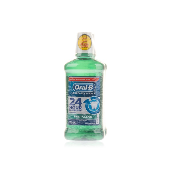 Oral-B Pro Expert Deep Clean Mouthwash Mild Mint 500mlx 2