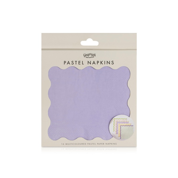 Ginger Ray Pastel Wave Paper Napkins x 16
