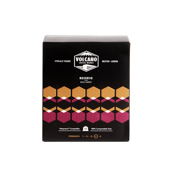 Buy Volcano Coffee Works reserve rich sweet eco coffee pods x10 in UAE