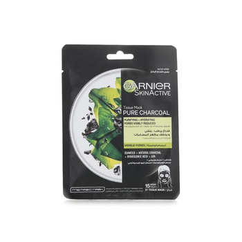 Garnier Skinactive Pure Charcoal Face Tissue Mask for Pore Tightening 28g