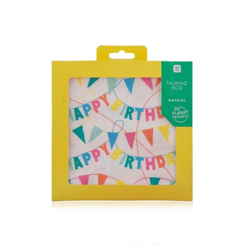 Talking Tables Happy Birthday Eco Rainbow Napkins