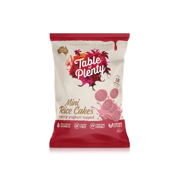 Table Of Plenty Berry Yoghurt Mini Rice Cakes Biscuits 60g