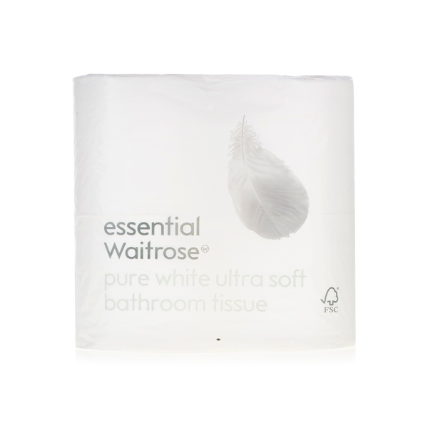 اشتري Essential Waitrose bathroom tissue white 2ply 4pk في الامارات