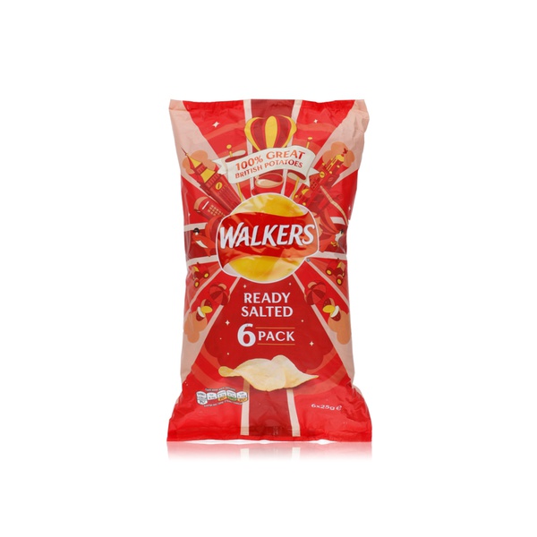 Walkers Ready Salted Crisps 6 x 25g