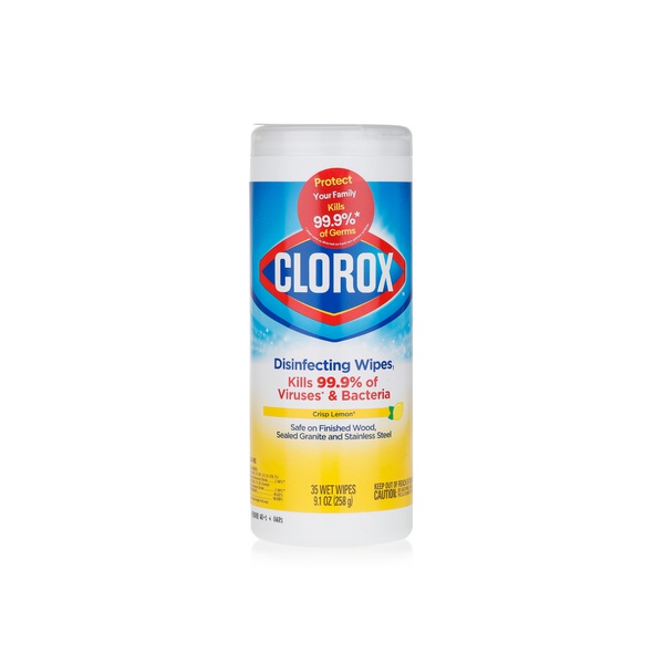 اشتري Clorox lemon scented disinfecting wet wipes x35 في الامارات