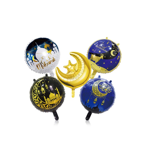 Fiestavibe Eid Mubarak Foil Balloon Set 5s