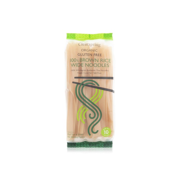 Clearspring Organic Gluten-Free 100% Brown Rice Wide Noodles 200g