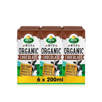 Arla Organic Chocolate Milk 200ml x 6
