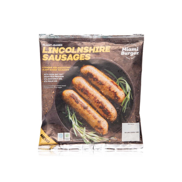 Miami Burger Frozen Plant-Based Lincolnshire Sausages 240G