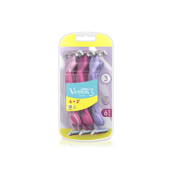 Gillette Venus 3-Color Disposable Razors x 6