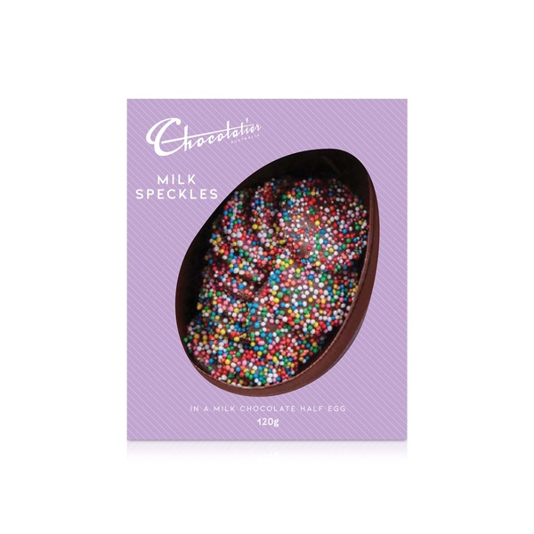 Chocolatier Milk Chocolate Half Egg with Speckles 120g