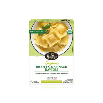 Via Emilia Organic Ricotta & Spinach Ravioli 250g