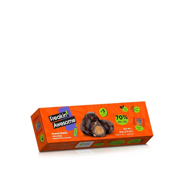 Freakin Awsome Gluten Free Peanut Butter Dates Chocolate 60g x 5