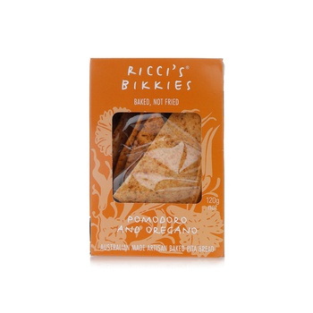 Ricci's Bikkies Pomodoro & Oregano Pita Crisps 120g