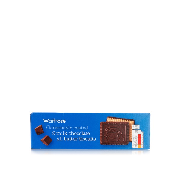 اشتري Waitrose milk chocolate & butter biscuits 125g في الامارات
