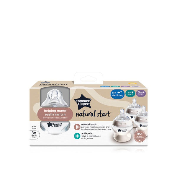 Buy Tommee Tippee natural start 3x150ml Bottle in UAE