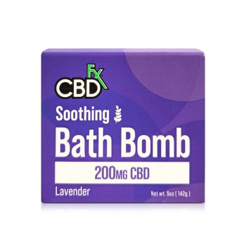 CBDFx 200mg CBD soothing bath bomb lavender 142g