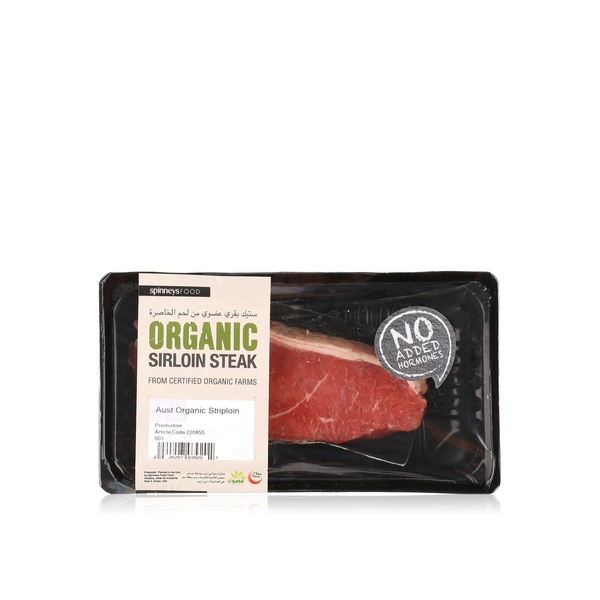 SpinneysFood organic beef striploin steak