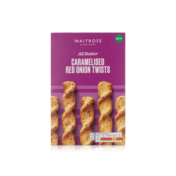 Waitrose Caramlised Red Onion Twists 125g