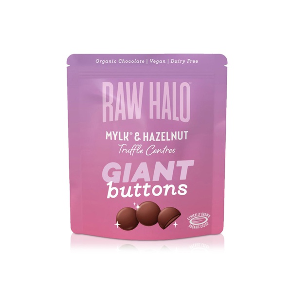 Raw Halo Vegan Mylk & Hazelnut Truffle Centre Giant Buttons Chocolate 90g