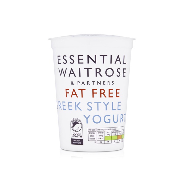 Waitrose Fat Free Greek Style Yogurt 500g