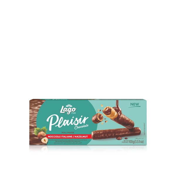 Lago Chocolate Hazelnut Wafer Rolls 100g