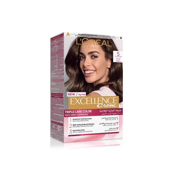 Buy LOreal Paris Excellence creme permanent hair colour 5.0 light brown in UAE