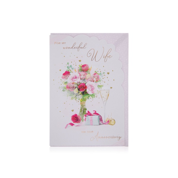 To My Wonderful Wife – Hochzeitstagskarte Platin-Jubiläum, 22,9 X 15,2 Cm | Mit Silberfolie