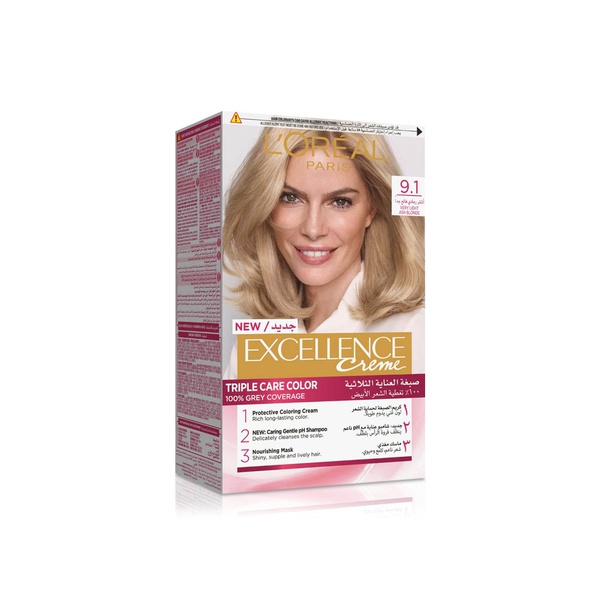 L'oreal Paris Excellence Creme Permanent Hair Colour 9.1 Very Light Ash Blonde