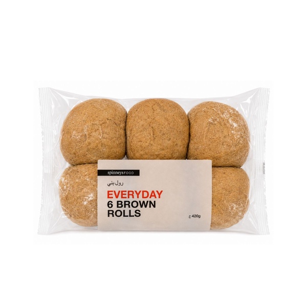 Spinneysfood Brown Roll 6s 420g