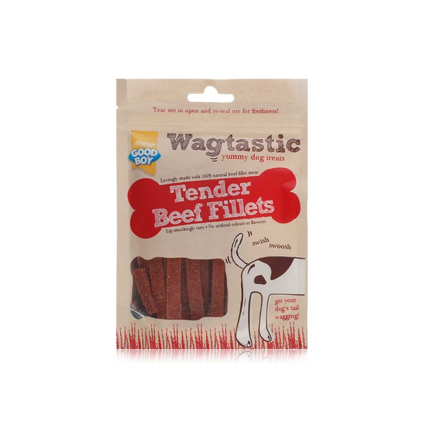 Wagtastic tender beef fillets dog treats 80g price in UAE Spinneys