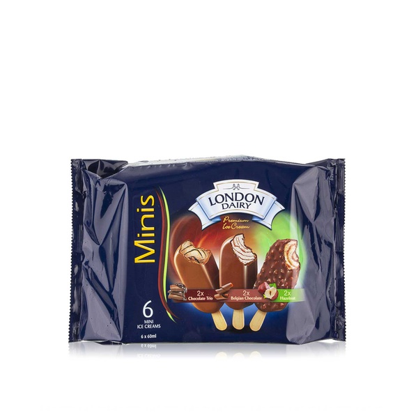 Buy London Dairy minis chocolate hazelnut sticks 6x60ml in UAE