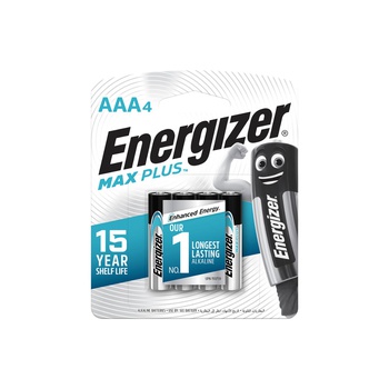 Energizer Max Plus AAA Alkaline Batteries x 4