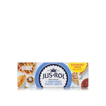 Jus-Rol Frozen Shortcrust Pastry Sheets 640G